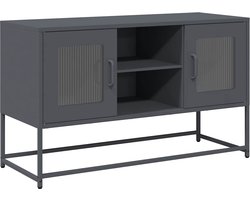 vidaXL - Tv-meubel - 100,5x39x60,5 - cm - staal - antracietkleurig