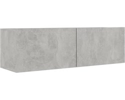 vidaXL - Tv-meubel - 100x30x30 - cm - bewerkt - hout - betongrijs