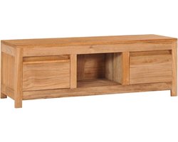 vidaXL - Tv-meubel - 100x30x35 - cm - massief - teakhout