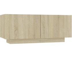 vidaXL - Tv-meubel - 100x35x40 - cm - bewerkt - hout - sonoma - eikenkleurig