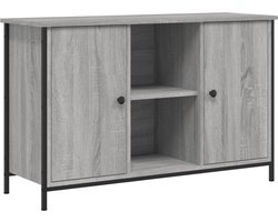 vidaXL - Tv-meubel - 100x35x65 - cm - bewerkt - hout - grijs - sonoma - eikenkleurig