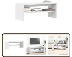 vidaXL Tv-meubel - 100x40x40 cm - Wit - Bewerkt hout Tv-meubel - Tv-meubelen - Tv Kast - Opbergkast
