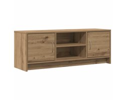 vidaXL - Tv-meubel - 102x30x37,5 - cm - bewerkt - hout - artisanaal - eikenkleur