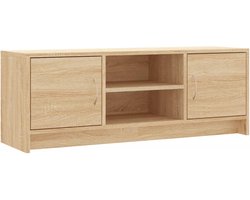 vidaXL - Tv-meubel - 102x30x37,5 - cm - bewerkt - hout - sonoma - eikenkleurig