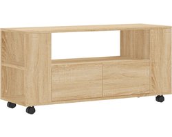 vidaXL - Tv-meubel - 102x34,5x43 - cm - bewerkt - hout - sonoma - eikenkleurig