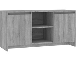 vidaXL - Tv-meubel - 102x37,5x52,5 - cm - bewerkt - hout - grijs - sonoma - eikenkleur