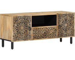 vidaXL - Tv-meubel - 105x33x46cm - massief - mangohout