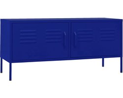vidaXL - Tv-meubel - 105x35x50 - cm - staal - marineblauw