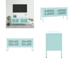 vidaXL Tv-meubel 105x35x50 cm staal mintkleurig - Tv-meubelset - Tv-meubelsets - Tv Meubelset - Tv Meubelsets