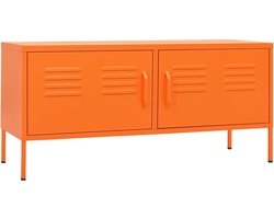 vidaXL - Tv-meubel - 105x35x50 - cm - staal - oranje