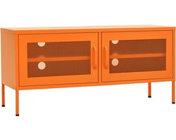 vidaXL - Tv-meubel - 105x35x50 - cm - staal - oranje
