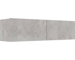 vidaXL - Tv-meubel - 120x30x30 - cm - bewerkt - hout - betongrijs
