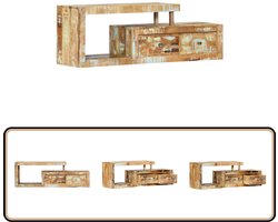 vidaXL Tv-meubel - 120x30x40 cm - Massief gerecycled hout TV-meubel - Klassiek Design - Houten Meubilair - Recycled Wood Furniture - Bruine Tv-stand