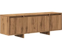 vidaXL - Tv-meubel - 120x30x40,5 - cm - bewerkt - hout - artisanaal - eikenkleurig