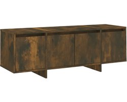 vidaXL - Tv-meubel - 120x30x40,5 - cm - bewerkt - hout - gerookt - eikenkleurig