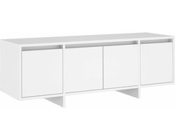 vidaXL - Tv-meubel - 120x30x40,5 - cm - bewerkt - hout - wit