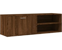 vidaXL - Tv-meubel - 120x34x37 - cm - bewerkt - hout - bruin - eikenkleur