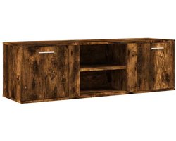 vidaXL - Tv-meubel - 120x34x37 - cm - bewerkt - hout - gerookt - eikenkleurig