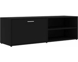 vidaXL - Tv-meubel - 120x34x37 - cm - bewerkt - hout - zwart