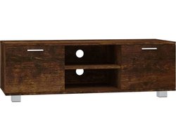vidaXL - Tv-meubel - 120x40,5x35 - cm - bewerkt - hout - gerookt - eikenkleurig
