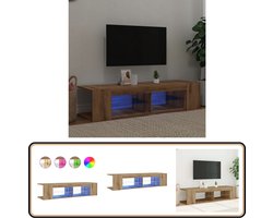 vidaXL Tv-meubel - 135x39x30 cm - Artisanaal Eiken Tv-meubel - Tv-kasten -Tv-standaard - Hifi-kast
