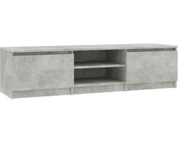 vidaXL - Tv-meubel - 140x40x35,5 - cm - bewerkt - hout - betongrijs