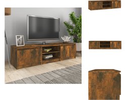 vidaXL - Tv-meubel - 140x40x35,5 - cm - bewerkt - hout - gerookt - eikenkleurig