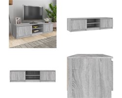 vidaXL - Tv-meubel - 140x40x35,5 - cm - bewerkt - hout - grijs - sonoma - eikenkleurig