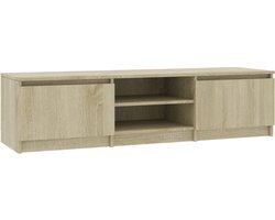 vidaXL - Tv-meubel - 140x40x35,5 - cm - bewerkt - hout - sonoma - eikenkleurig