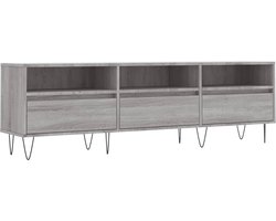 vidaXL - Tv-meubel - 150x30x44,5 - cm - bewerkt - hout - grijs - sonoma - eikenkleurig