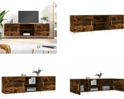 vidaXL - Tv-meubel - 150x30x50 - cm - bewerkt - hout - gerookt - eikenkleurig