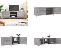 vidaXL - Tv-meubel - 150x30x50 - cm - bewerkt - hout - grijs - sonoma - eikenkleurig