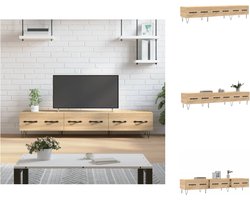vidaXL - Tv-meubel - 150x36x30 - cm - bewerkt - hout - sonoma - eikenkleurig