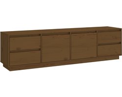 vidaXL - Tv-meubel - 176x37x47,5 - cm - massief - grenenhout - honingbruin