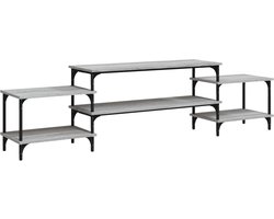 vidaXL - Tv-meubel - 197x35x52 - cm - bewerkt - hout - grijs - sonoma - eikenkleurig