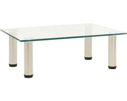 vidaXL - Tv-meubel - 40x35x17 - cm - gehard - glas - transparant