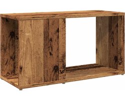 vidaXL - Tv-meubel - 60x24x32 - cm - bewerkt - hout - oud - houtkleurig