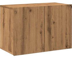 vidaXL Tv-meubel 60x30x41 cm - Artisanaal Eiken Tv-meubel - Wandmontage - Modern Tv-meubel - Houten Tv-meubel - Compact Tv-meubel