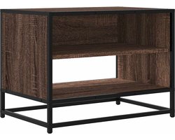 vidaXL - Tv-meubel - 61x40x46 - cm - bewerkt - hout - metaal - bruin - eikenkleur