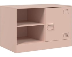 vidaXL - Tv-meubel - 67x39x44 - cm - staal - roze