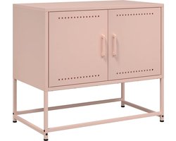 vidaXL - Tv-meubel - 68,5x39x60,5 - cm - staal - roze