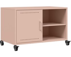 vidaXL - Tv-meubel - 68x39x43,5 - cm - staal - roze