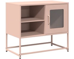 vidaXL - Tv-meubel - 68x39x60,5 - cm - staal - roze