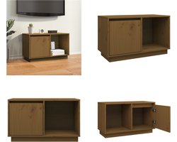 vidaXL Tv-meubel 74x35x44 cm massief grenenhout honingbruin - Tv-kast - Tv-kasten - Tv-meubel - Hifi-meubel