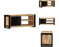 vidaXL - Tv-meubel - 80x30x35 - cm - massief - ruw - mangohout