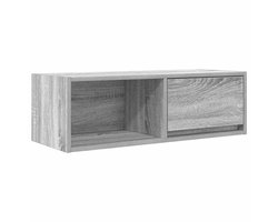 vidaXL - Tv-meubel - 80x31x25,5 - cm - bewerkt - hout - grijs - sonoma - eikenkleurig