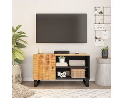 vidaXL Tv-meubel - 80x33x46 cm - Mangohout & MDF TV-meubel - Mangohout - Salontafel - Kast - Opbergkast