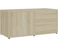 vidaXL - Tv-meubel - 80x34x36 - cm - bewerkt - hout - sonoma - eikenkleurig