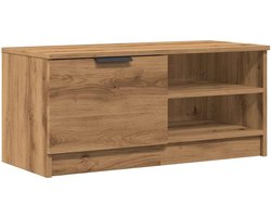 vidaXL Tv-meubel 80x35x36,5 cm artisanaal eiken Tv-meubel - Salontafel - Houten Tv-kast - Compact Tv-meubel - Kunststof Tv-meubel