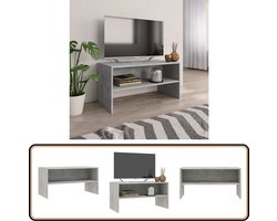 vidaXL Tv-meubel - 80x40x40 cm - Bewerkt hout - Betongrijs Tv-meubel - Vintage Tv-meubel - Houten Tv-meubel - Beton Grijs - Salontafel